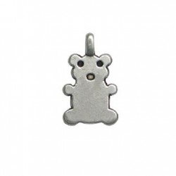 Colgante de Metal Zamak Oso 12x18mm