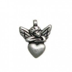 Zamak Charm Angel on Heart 17x20mm