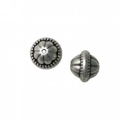 Zamak Bead Round Patterned 13x12mm (Ø 1.2mm)