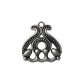 Colgante de Metal Zamak Corona 17x29mm
