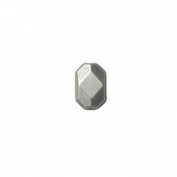 Perle Facetée Aplatie en Métal/Zamac, 12x8mm (Ø 1mm)