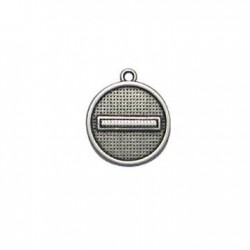 Ciondolo in Zama Segnale Stradale DIVIETO D’ACCESSO 20x24mm