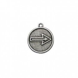 Zamak Pendant Road Sign TURN RIGHT 20x24mm