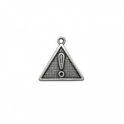 Zamak Pendant Road Sign DANGER 21x22mm