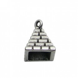 Zamak Charm Pyramid 12x17mm