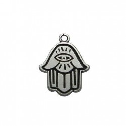 Colgante de Metal Zamak Mano de Hamsa Fatima 19x24mm