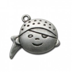 Zamak Charm Pirate Boy 23x27mm