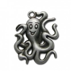Zamak Pendant Octopus 25x31mm