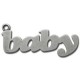 Zamak Pendant Word Baby 52x20mm