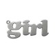 Ciondolo in Zama scritta GIRL 23x51mm