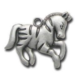 Pendentif Cheval en Métal/Zamac, 30x26mm