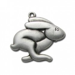 Colgante de Metal Zamak Conejo 33x30mm