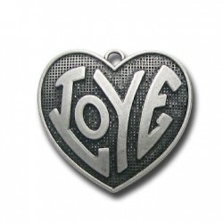 Ciondolo in Zama Cuore "LOVE" 35x35mm