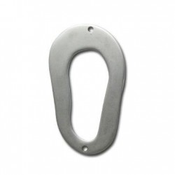 Intercalaire Ovale Irrégulier en Métal/Zamac, 36x63mm