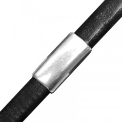 Zamak Slider Tube for Regaliz Leather 13x28mm (Ø 7.3x10mm)