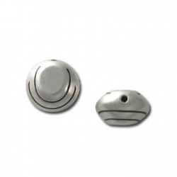 Zamak Bead Flattened 15x9mm Ø1.4mm