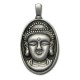Zamak Charm Frame Buddha Head 15x29mm