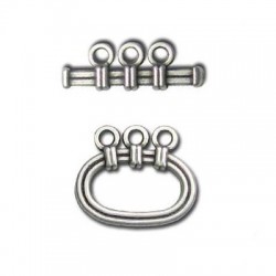 Zamak Toggle Clasp Oval 18x12mm