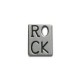 Ciondolo in Zama scritta "ROCK" 19x14mm