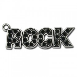 Μεταλλικό Ζάμακ Χυτό Μοτίφ 'Rock' Σύμβολο 47x15mm