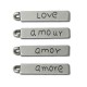 Zamak Charm 4 Sided - Love/Amour/Amor/Amore 25x5mm