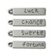Zamak Charm 4 Sided - Luck/Chance/Suerte/Fortuna 26x5mm
