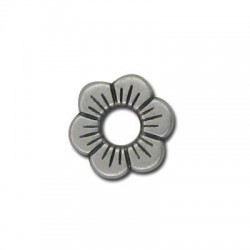 Rondelle Fleur en Métal/Zamac, 12,5mm