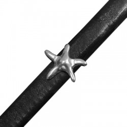 Zamak Slider Seastar for Regaliz Leather 18mm (Ø 7x10mm)