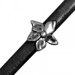 Zamak Slider Flower for Regaliz Leather 25mm (Ø 7x10mm)