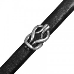 Zamak Slider Knot for Regaliz Leather 13x25mm (Ø 7x10mm)