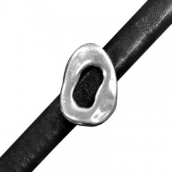 Zamak Slider Oval Hollow for Regaliz Leather 18x26mm (Ø 7x10mm)