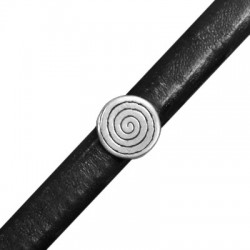 Zamak Slider Coil Round for Regaliz Leather 13mm (Ø 7x10mm)