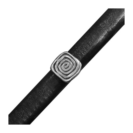 Passante in Zama Quadrato Spirale 12x13.5mm (Ø7x10mm)