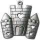 Pendentif Château en Métal/Zamac, 42x44mm