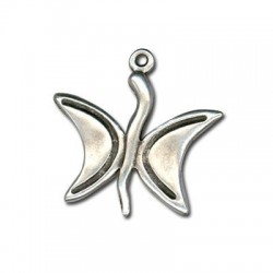 Colgante de Metal Zamak Mariposa 27x32mm