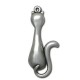 Pendentif Chat en Métal/Zamac, 20x47mm