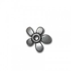 Μεταλλική Ζάμακ Χυτή Χάντρα Καπελάκι Λουλούδι 15mm