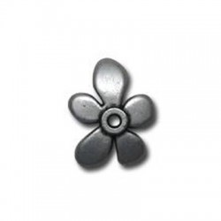Perle Coupelle Fleur en Métal/Zamac,  21mm