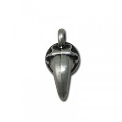 Breloque Corne en Métal/Zamac, 12x26mm
