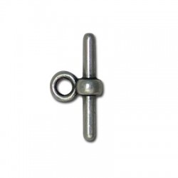 Zamak Clasp Connector for Rubber Cord with Bail 18x2.1mm