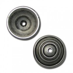 Capuchón de Metal Zamak Redondo Círculos 24x7.5mm