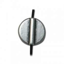 Passant Rond Aplati en Métal/Zamac, 17mm