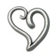 Colgante de Metal Zamak Corazón Irregular 40x31mm