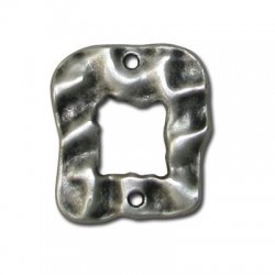 Zamak Connector Square Hammered 25x22mm