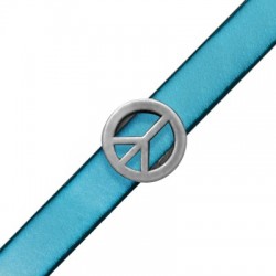 Zamak Slider Peace Sign 18.5mm (Ø 10.2x2.2mm)