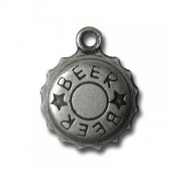 Zamak Charm Beer Cap 15mm