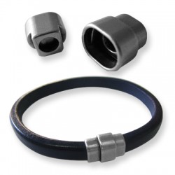Zamak Magnetic Clasp for Regaliz Leather 14.8x20x11.3mm (Ø 10x7mm)