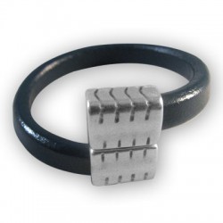 Zamak Magnetic Clasp for Regaliz Leather 19x27.5x10.5mm (Ø 10x7mm)