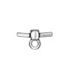 Zamak Clasp Connector Bail for Rubber Cord 16mm (Bar 2.1mm)