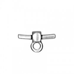 Zamak Clasp Connector Bail for Rubber Cord 16mm (Bar 2.1mm)